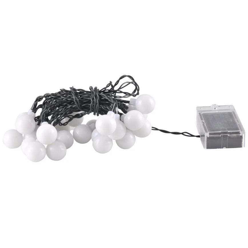 Soldrevet LED lyskæde m. RGB-farver PARTY 30xLED/1,2V 400 mAh 3,9 m IP44