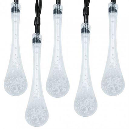 Soldrevet LED lyskæde med skumringssensor 20xLED/0,72W/1,2V 600 mAh 4,7 m IP44