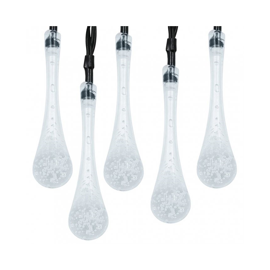 Soldrevet LED lyskæde med skumringssensor 20xLED/0,72W/1,2V 600 mAh 4,7 m IP44