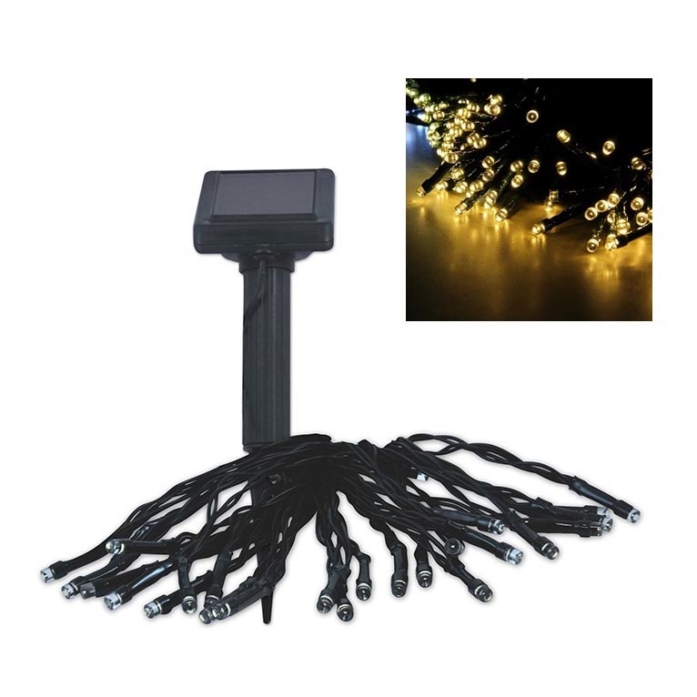 Soldrevet LED lyskæde SHINE 100xLED/1,2V 400 mAh 11, 9 m IP44