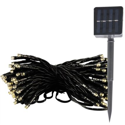 Soldrevet LED lyskæde SHINE 100xLED/1,2V 400 mAh 11, 9 m IP44