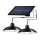 Soldrevet LED pendel dæmpbar 2xLED/1,8W/3,7V IP44 6500K 1200 mAh + fjernbetjening