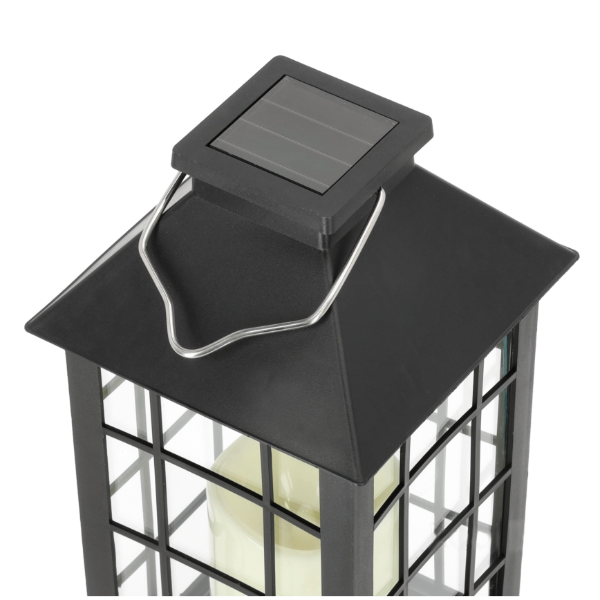 Soldrevet LED pendel LED/0,02W/1,2V 1xAA 2700K IP44 200 mAh sort