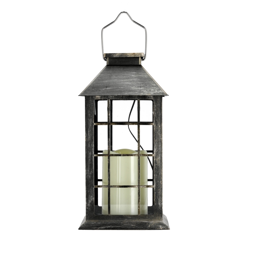 Soldrevet LED pendel LED/0,02W/1,2V 1xAA 2700K IP44 patina