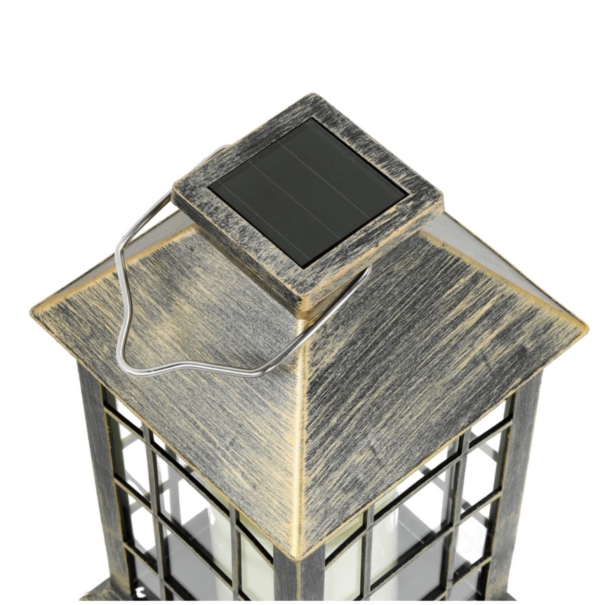 Soldrevet LED pendel LED/0,02W/1,2V 1xAA 2700K IP44 patina