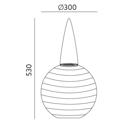 Soldrevet LED pendel ORIGAMI LED/0,08W/1,2V 300 mAh diam. 30 cm IP44