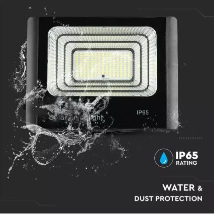 Soldrevet LED projektør dæmpbar LED/16W/3,2V 4000K IP65 10000 mAh + fjernbetjening