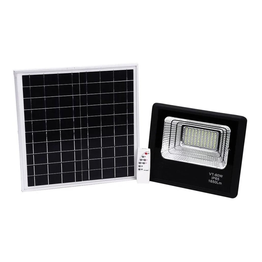 Soldrevet LED projektør dæmpbar LED/20W/6,4V 4000K IP65 10000 mAh + fjernbetjening
