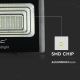 Soldrevet LED projektør dæmpbar LED/20W/6,4V 4000K IP65 + fjernbetjening