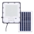 Soldrevet LED projektør dæmpbar LED/50W/3,2V 4500K IP65 sort + fjernbetjening