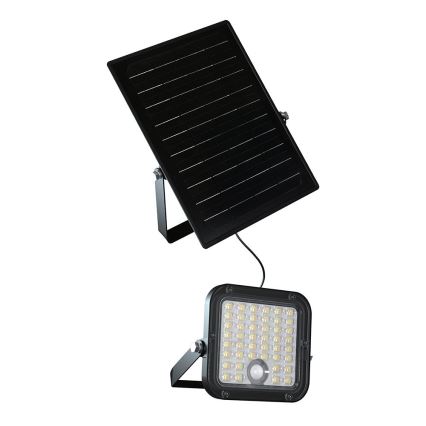 Soldrevet LED projektør dæmpbar med sensor LED/10W/3,7V 4000/6000K IP65 3600 mAh + fjernbetjening