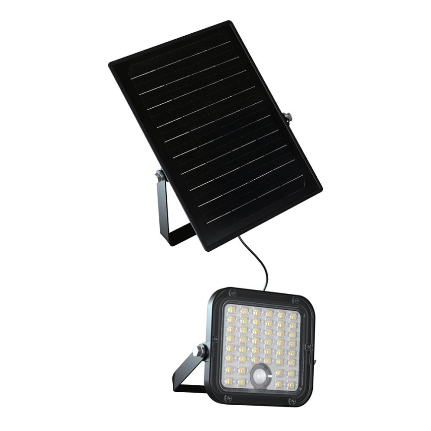 Soldrevet LED projektør dæmpbar med sensor LED/10W/3,7V 4000/6000K IP65 3600 mAh + fjernbetjening