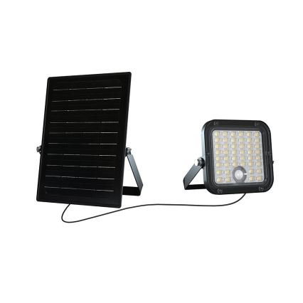 Soldrevet LED projektør dæmpbar med sensor LED/10W/3,7V 4000/6000K IP65 3600 mAh + fjernbetjening