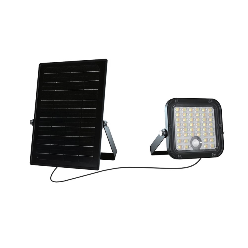Soldrevet LED projektør dæmpbar med sensor LED/10W/3,7V 4000/6000K IP65 3600 mAh + fjernbetjening