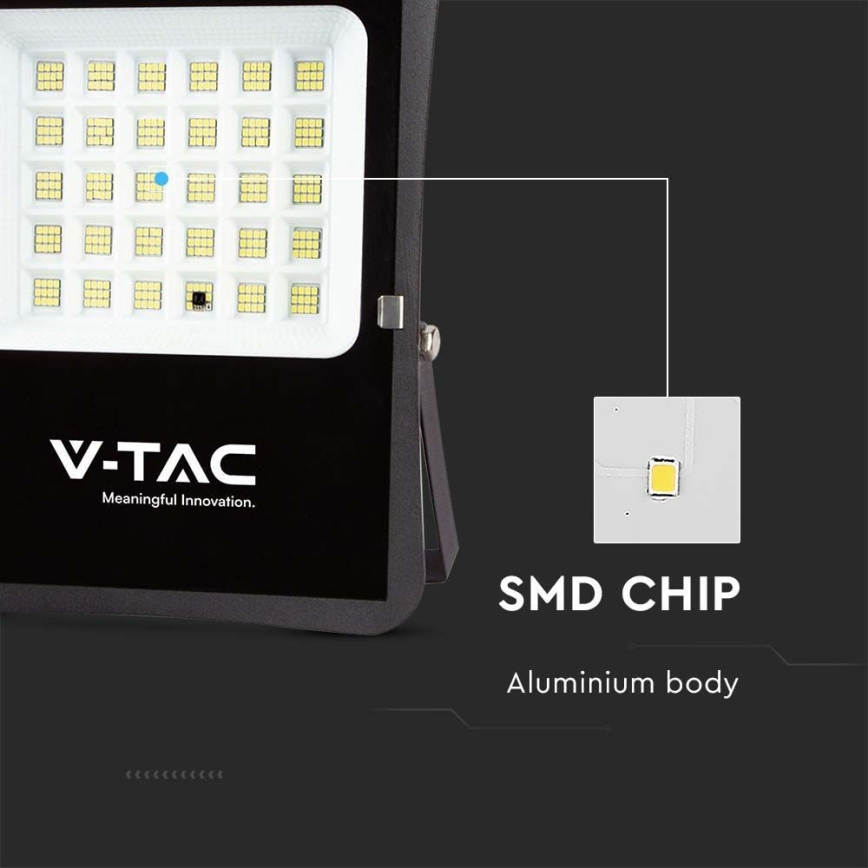 Soldrevet LED projektør LED/20W/3,2V 6400K IP65 + fjernbetjening