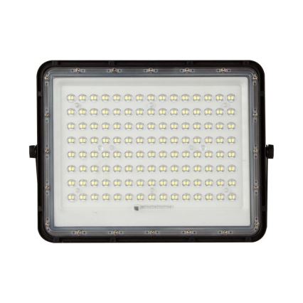 Soldrevet LED projektør LED/20W/3,2V 6400K sort IP65 + fjernbetjening