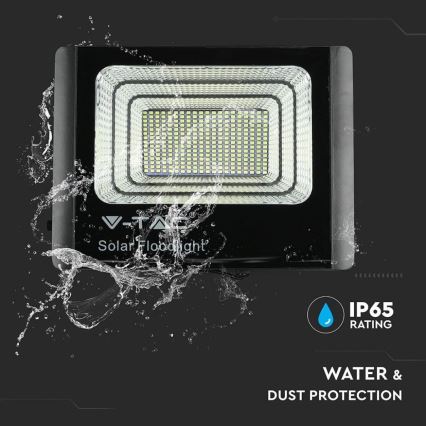 Soldrevet LED projektør LED/40W/10V IP65 6000K + fjernbetjening