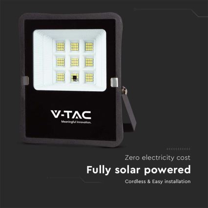 Soldrevet LED projektør LED/6W/3,2V 4000K IP65 5000 mAh + fjernbetjening