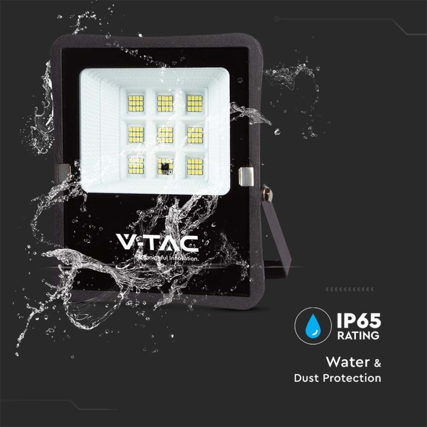 Soldrevet LED projektør LED/6W/3,2V 4000K IP65 5000 mAh + fjernbetjening