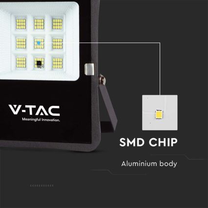 Soldrevet LED projektør LED/6W/3,2V 4000K IP65 5000 mAh + fjernbetjening