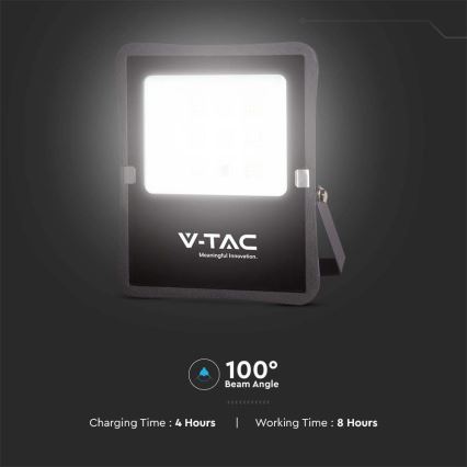 Soldrevet LED projektør LED/6W/3,2V 4000K IP65 5000 mAh + fjernbetjening