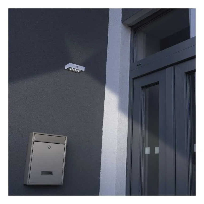 Soldrevet LED projektør med bevægelsessensor LED/3,7V 1200mAh 4000K IP65 hvid