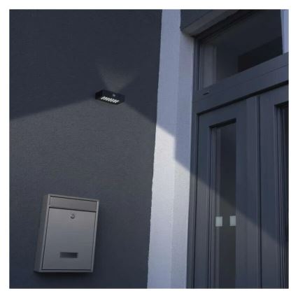 Soldrevet LED projektør med bevægelsessensor LED/3,7V 1200mAh 4000K IP65 sort