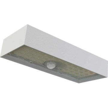 Soldrevet LED projektør med bevægelsessensor LED/3,7V 3000mAh 4000K IP65 hvid
