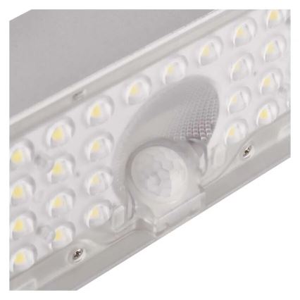 Soldrevet LED projektør med bevægelsessensor LED/3,7V 3000mAh 4000K IP65 hvid