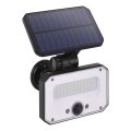 Soldrevet LED projektør med bevægelsessensor SPILO LED/3,7V 3600mAh 4000K IP54 + fjernbetjening