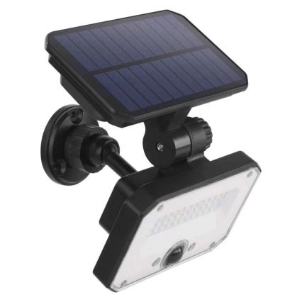 Soldrevet LED projektør med bevægelsessensor SPILO LED/3,7V 3600mAh 4000K IP54 + fjernbetjening