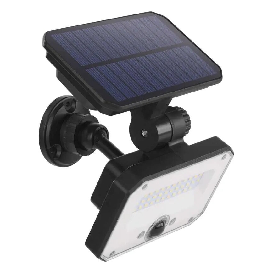 Soldrevet LED projektør med bevægelsessensor SPILO LED/3,7V 3600mAh 4000K IP54 + fjernbetjening