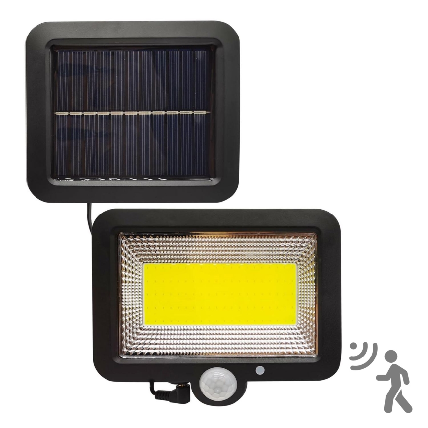 Soldrevet LED projektør med sensor DUO LED/1W/3,7V 1200 mAh IP44
