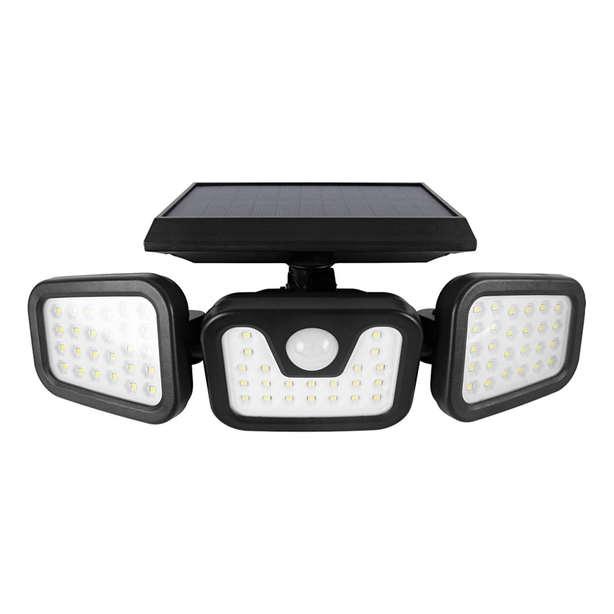 Soldrevet LED projektør med sensor LED/1,5W/3,7V 6000K IP44 2400 mAh