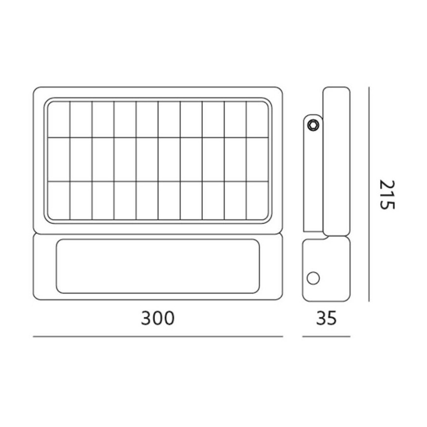 Soldrevet LED projektør med sensor LED/10W/3,7V 4000K IP65 7200 mAh