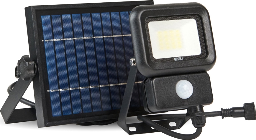 Soldrevet LED projektør med sensor LED/10W/3,7V 6500K IP65 2200 mAh