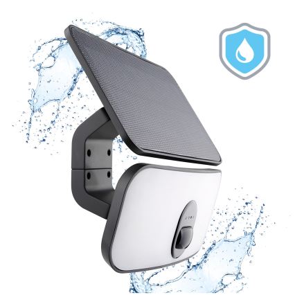 Soldrevet LED projektør med sensor LED/13W/3,7V IP65 4000K 4000 mAh