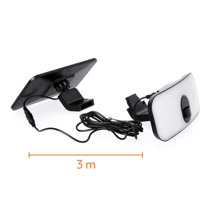 Soldrevet LED projektør med sensor LED/13W/3,7V IP65 4000K 4000 mAh