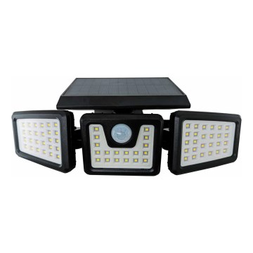 Soldrevet LED projektør med sensor LED/14W/3,7V 1800 mAh IP54