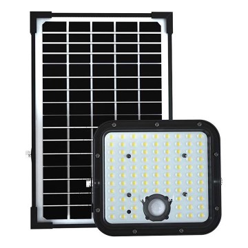 Soldrevet LED projektør med sensor LED/30W/6,4V 4000K + fjernbetjening