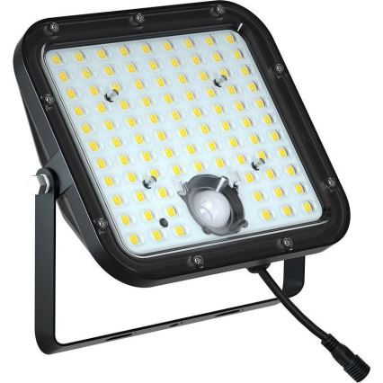 Soldrevet LED projektør med sensor LED/30W/6,4V 4000K + fjernbetjening