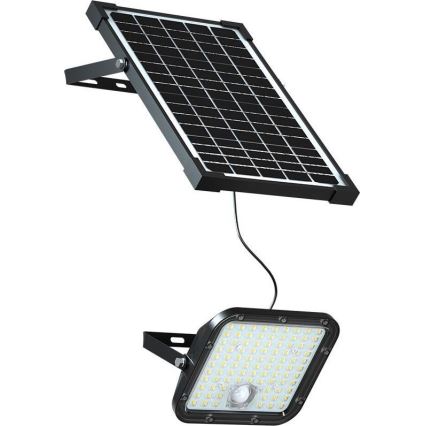 Soldrevet LED projektør med sensor LED/30W/6,4V 4000K + fjernbetjening