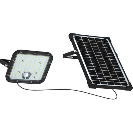 Soldrevet LED projektør med sensor LED/30W/6,4V 4000K + fjernbetjening
