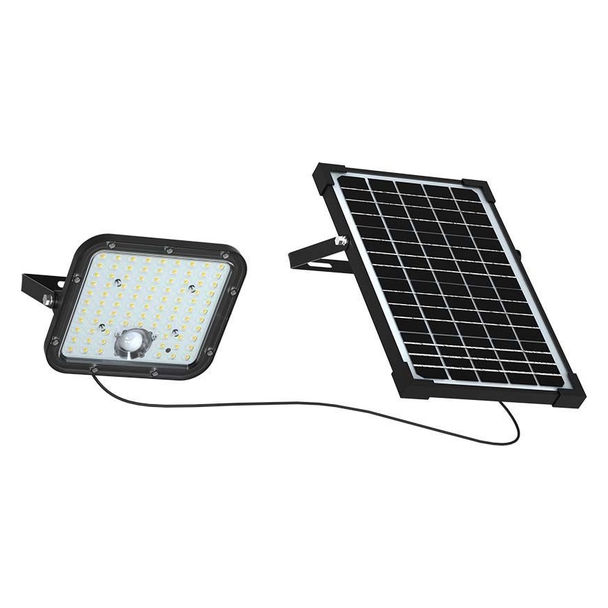Soldrevet LED projektør med sensor LED/30W/6,4V 4000K + fjernbetjening