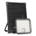 Soldrevet LED projektør med sensor LED/30W/6,4V IP65 3000/4000K 6000 mAh + fjernbetjening