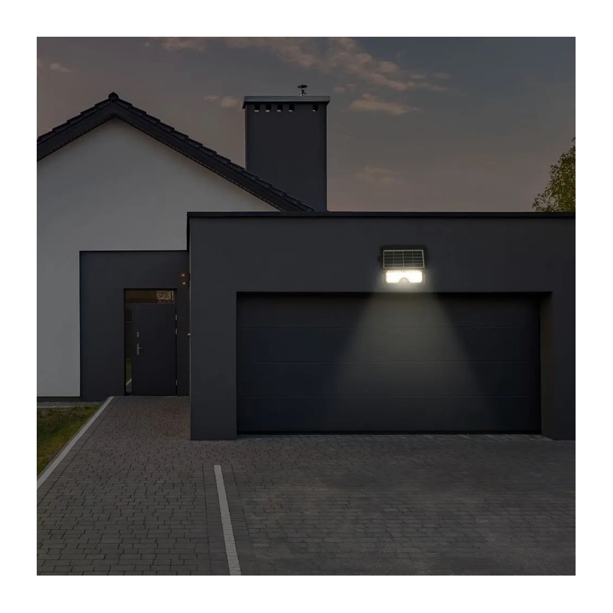 Soldrevet LED projektør med sensor LED/5W/3,7V IP65 4000K 3000 mAh
