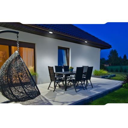 Soldrevet LED projektør m. bevægelses- og skumringssensor NOCTIS LED/2W/1800 mAh 3,7V 6000K IP65