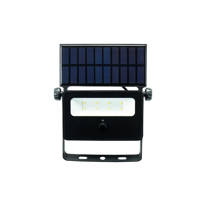 Soldrevet LED projektør m. bevægelses- og skumringssensor NOCTIS LED/2W/1800 mAh 3,7V 6000K IP65
