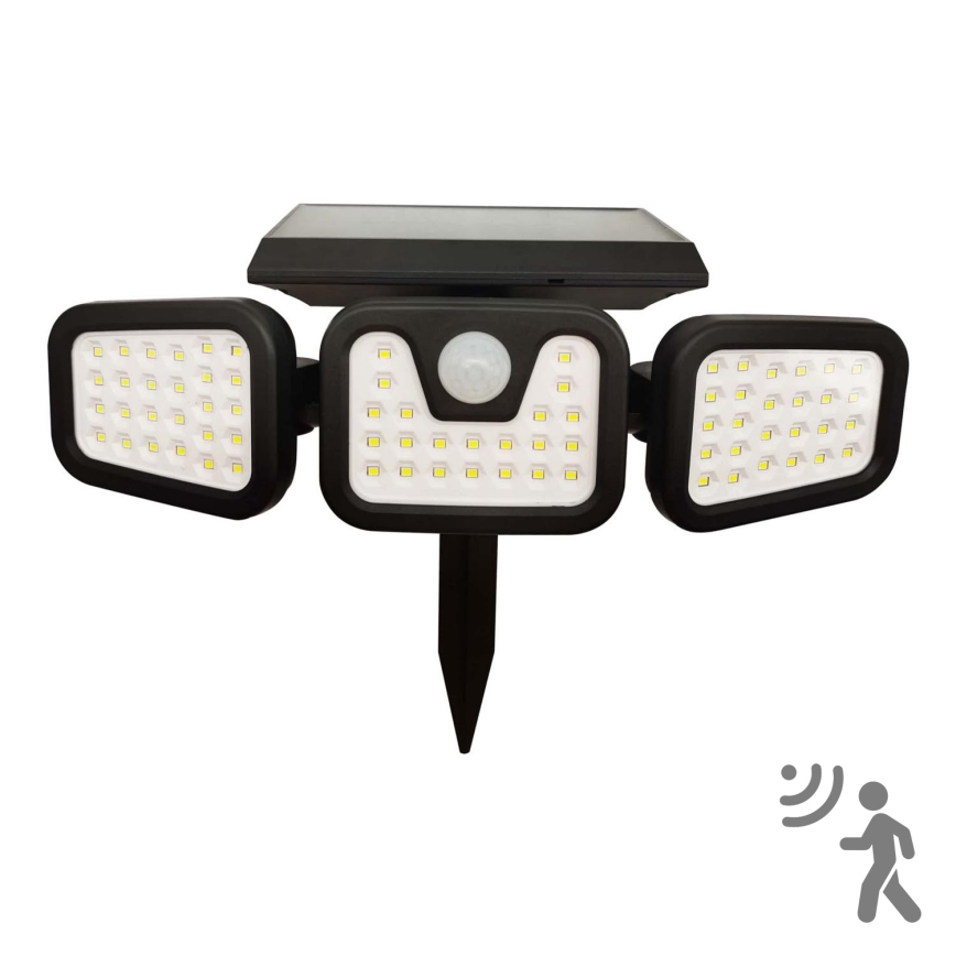 Soldrevet LED projektør med sensor TRIO LED/0,6W/3,7V 1200 mAh IP44