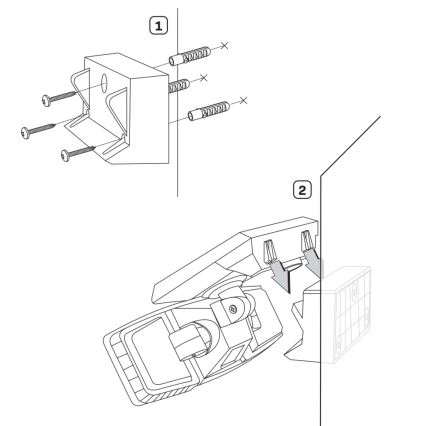 Soldrevet LED projektør med sensor TRIO LED/0,6W/3,7V 1200 mAh IP44